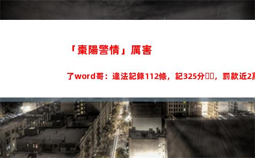 「棗陽警情」厲害了word哥：違法記錄112條，記325分，罰款近2萬！豐田車主刷新違法記錄……